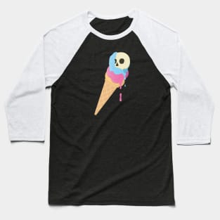 Ice Cream Skull Baseball T-Shirt